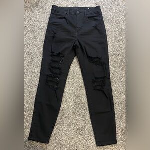 Black ripped jeans